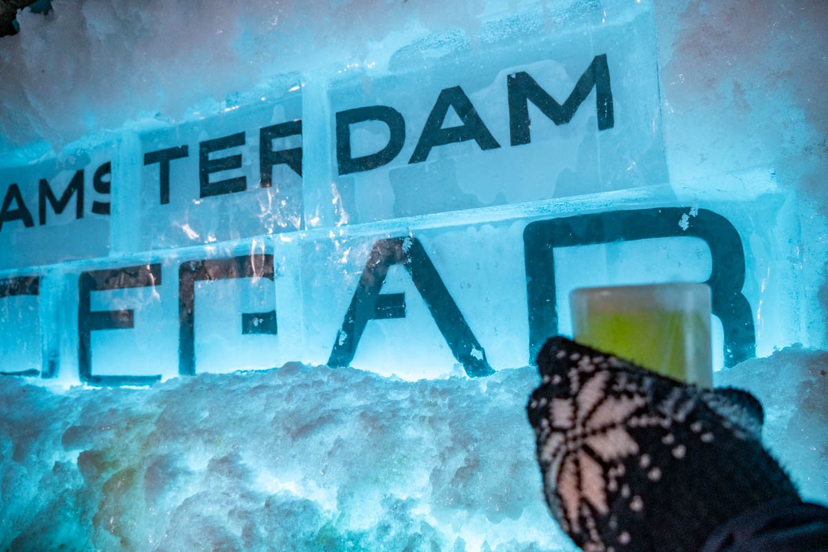 expérience à l'Icebar d'Amsterdam
