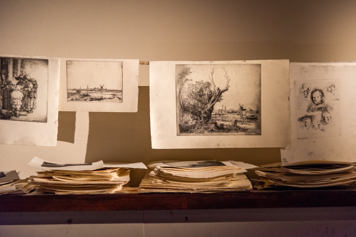 Gravure à l'eau-forte de Rembrandt